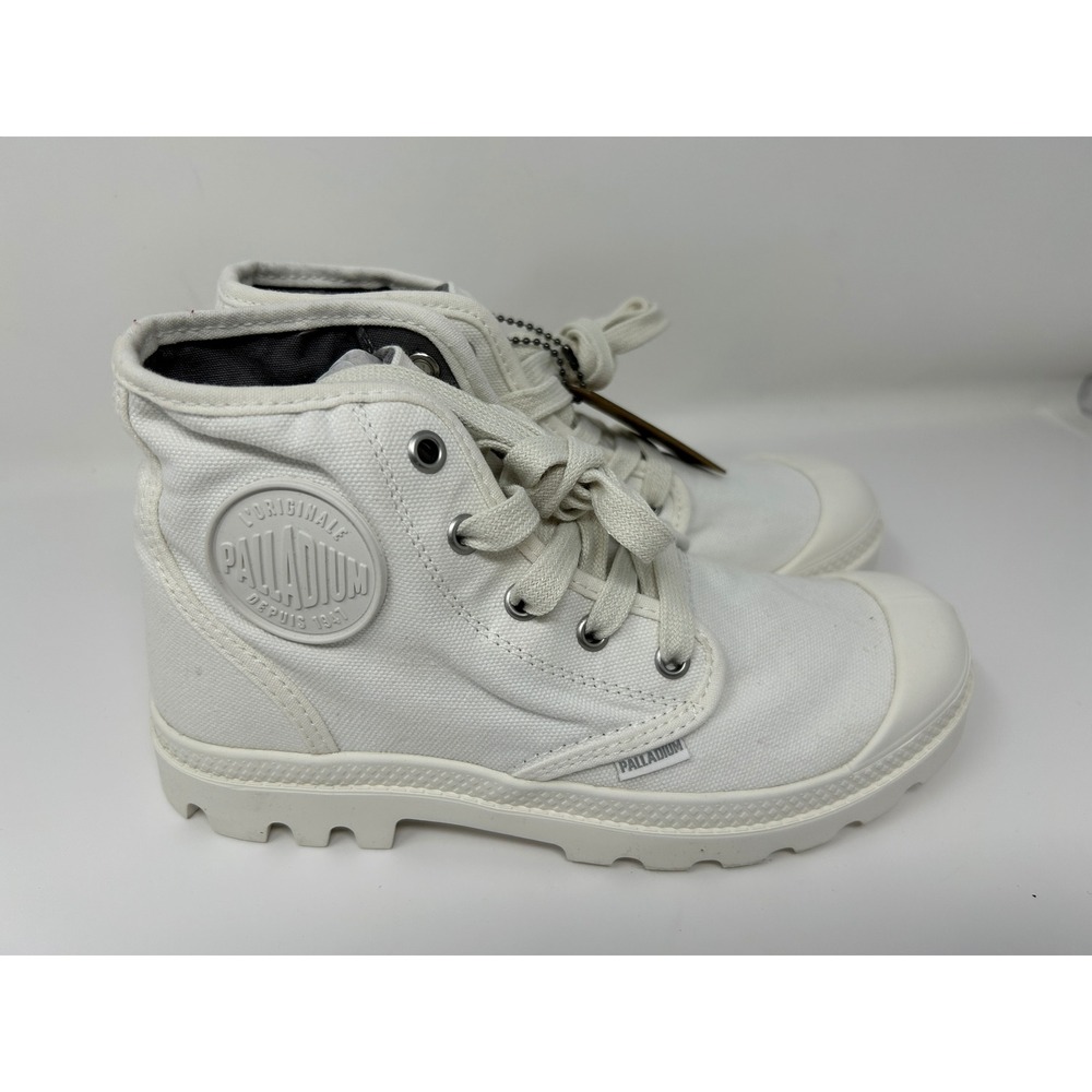 Palladium Pampa Hi Women Star White Canvas High Top Boots 92352-116-M Size 6.5